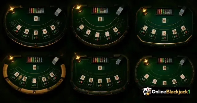 Blackjack spelletjes en varianten: verschillende online blackjacktafels van bovenaf – OnlineBlackjack1