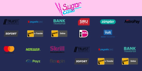 Sugar Casino betalingsmethode