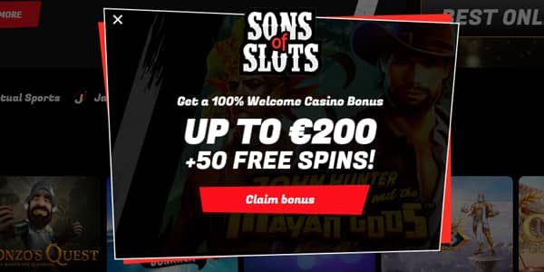 Sons of Slots welkomstbonus